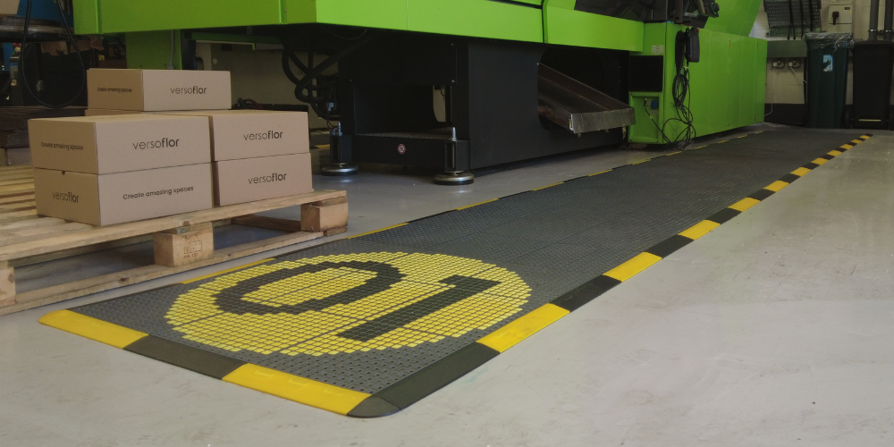 Warehouse Efficiency with Versoflor through a numbers machine pay of communicative modular flooring
