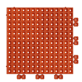 UPFLOR® - Pumpkin Orange (pack of 9) Tiles - Upflor versoflor-ltd Default Title  